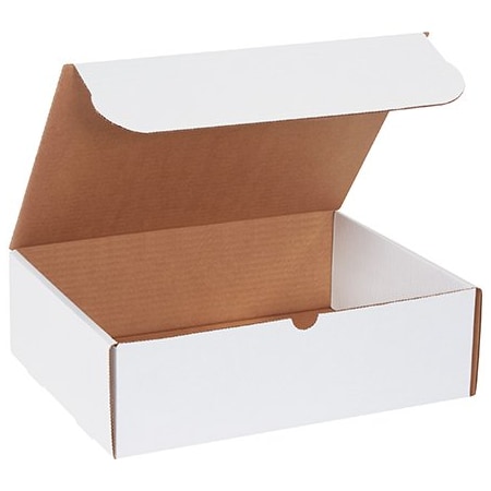 Box Packaging Corrugated Literature Mailers, 13L x 10W x 4H, White, PK50 M13104